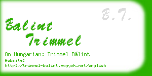 balint trimmel business card